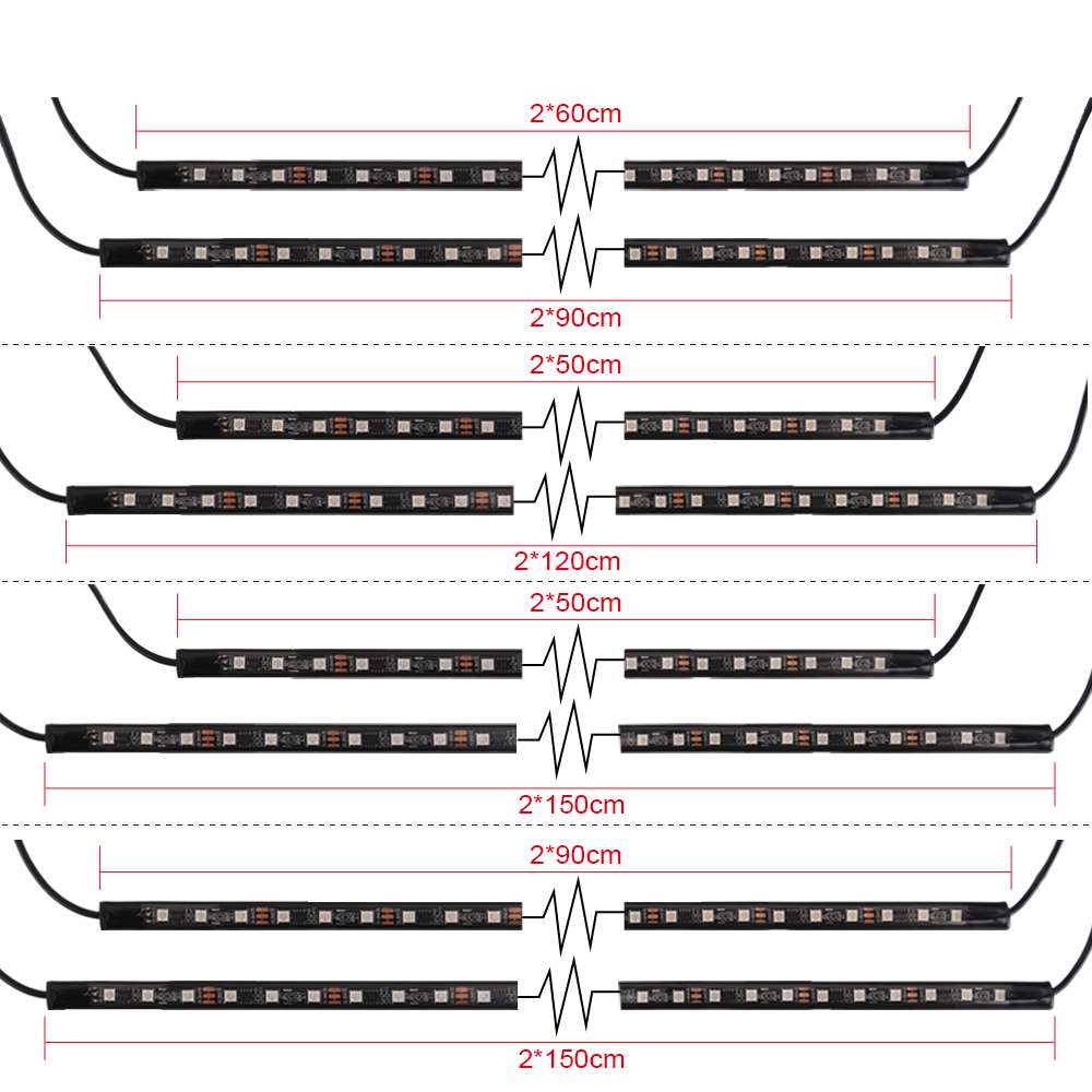 Neon LED RGB Car Underglow Bot - Rgb Underglow Strip のレビューと価格