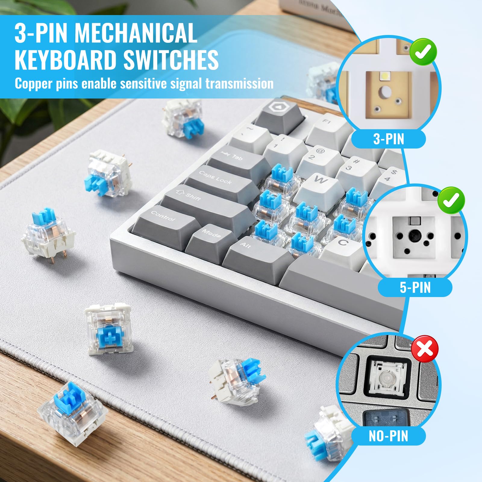 3 Pin Tactile Keyboard Switche - Switch Opener Tool のレビューと価格