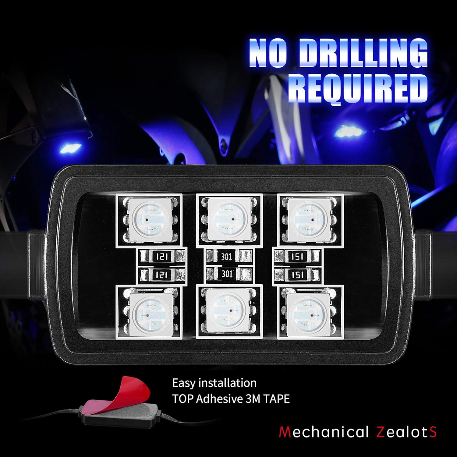 8Pcs Motorcycle LED Light Kit, - Rgb Underglow Strip のレビューと価格