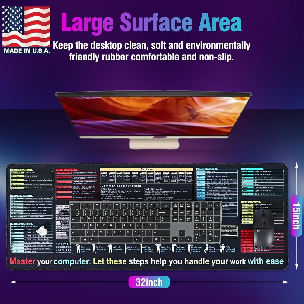 XL Excel Formulas and Shortcut - Gaming Keyboard And Mouse のレビューと価格