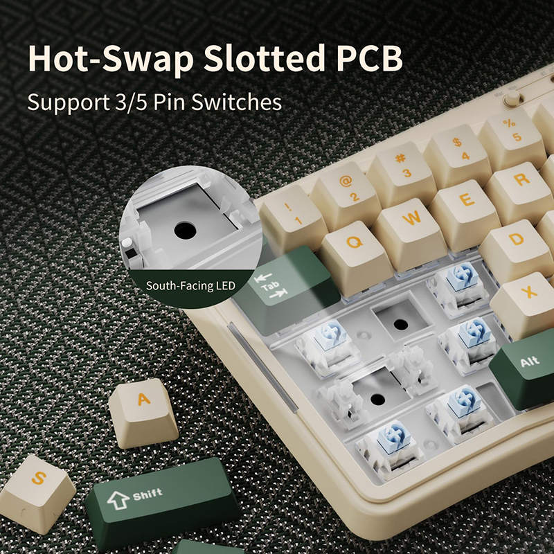 Ajazz AK35I V3/V4 MAX Tri-mode - Keyboard Gaming Blue Switch のレビューと価格