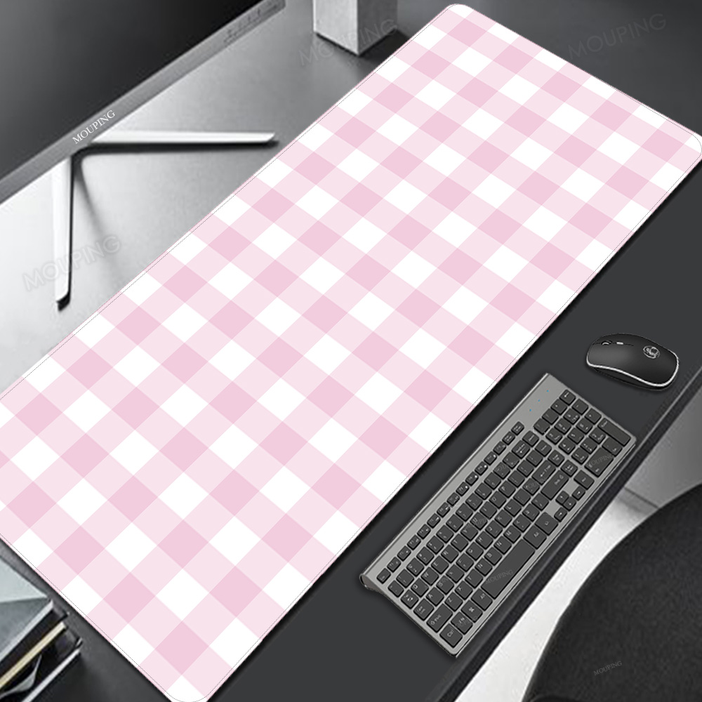 Pink Lattice Mouse Pad Kawaii  - Gaming Keyboard And Mouse Combo のレビューと価格