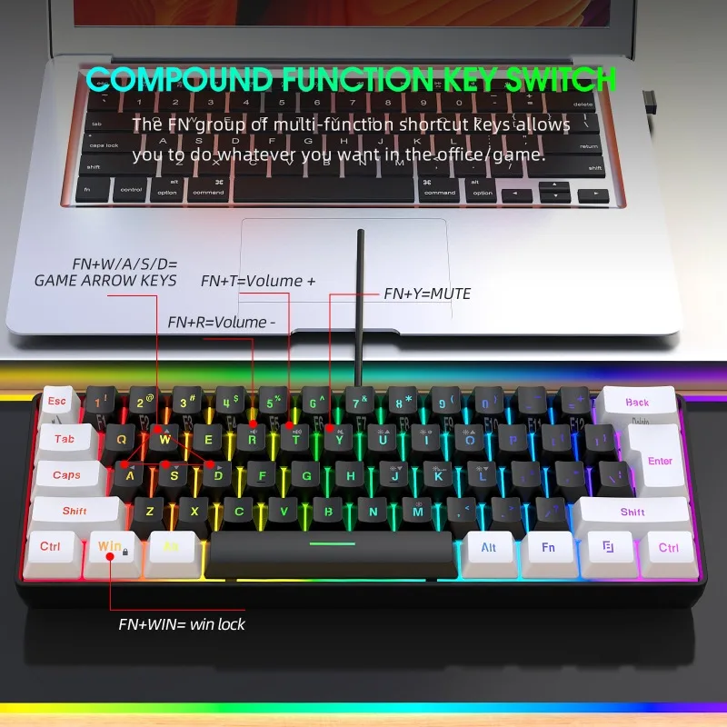 Keyboard and Mouse 60% Compute - Gaming Keyboard And Mouse Combo のレビューと価格