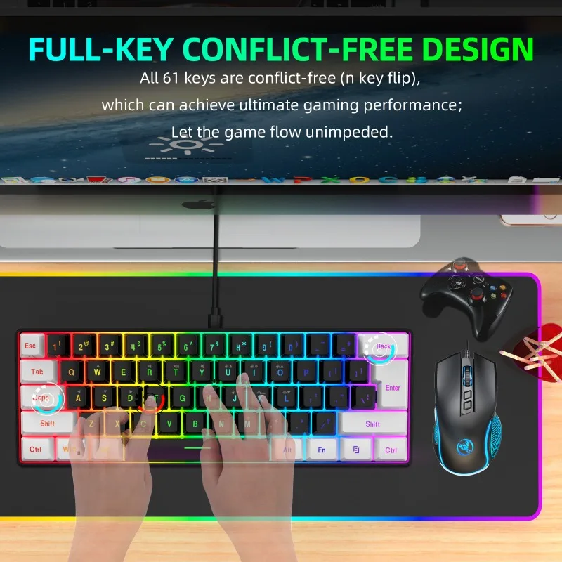 Keyboard and Mouse 60% Compute - Gaming Keyboard And Mouse Combo のレビューと価格