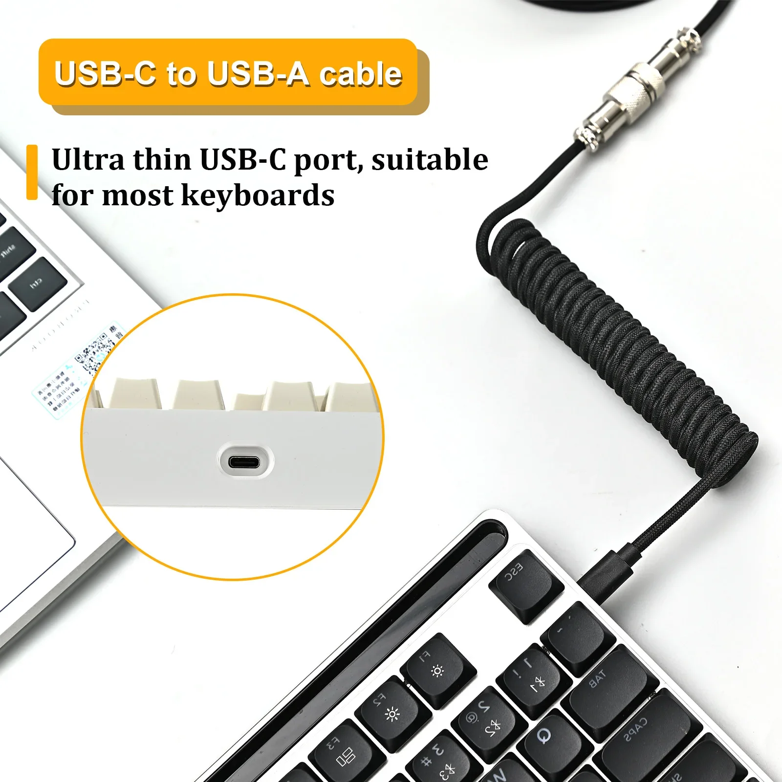 New Type C Coiled Cable USB Av - Coiled Usb Cable のレビューと価格