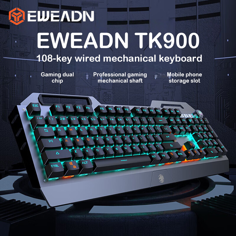 EWEADN TK900 Mechanical Keyboa - Keyboard Gaming Blue Switch のレビューと価格
