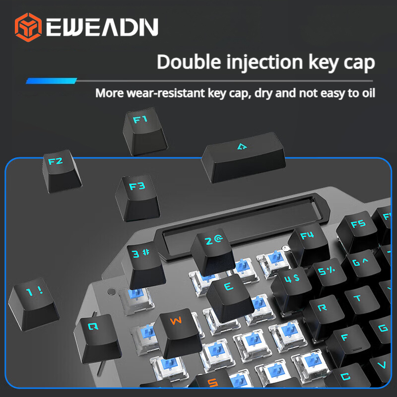 EWEADN TK900 Mechanical Keyboa - Keyboard Gaming Blue Switch のレビューと価格
