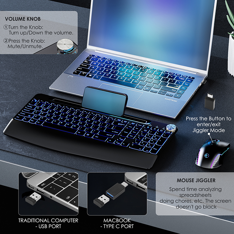 2.4G&Type-C Wireless Keyboard  - Gaming Keyboard And Mouse Combo のレビューと価格