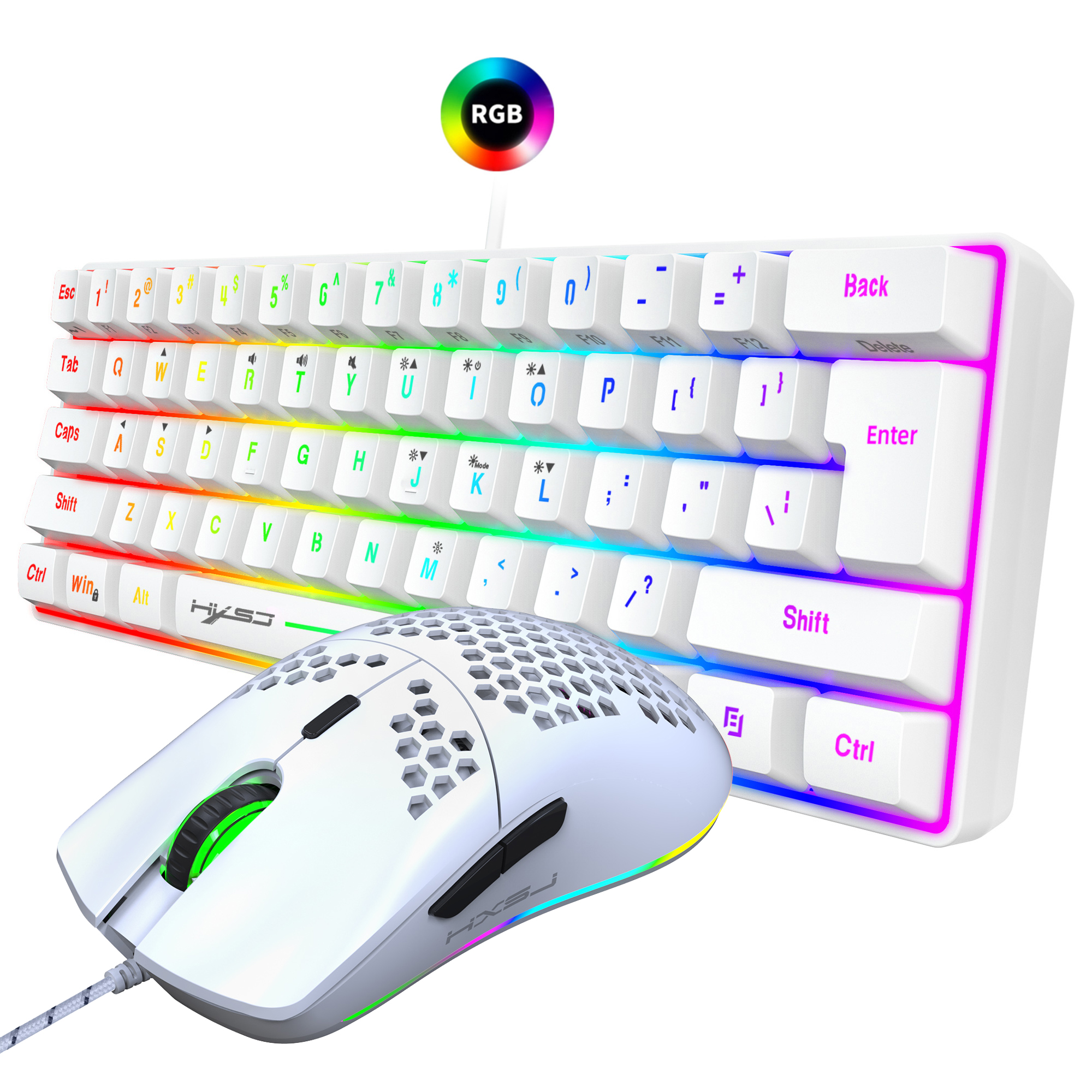 Hot selling HXSJ 61 keys V700  - Gaming Keyboard And Mouse Combo のレビューと価格