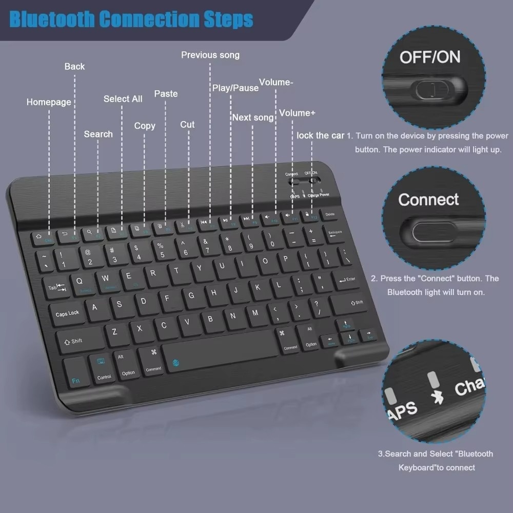 Bluetooth 5.0 Wireless Keyboar - Gaming Keyboard Mini のレビューと価格
