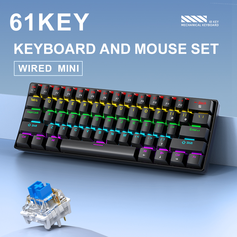 APAYADO K61 Mini Mechanical Ke - Keyboard Gaming Blue Switch のレビューと価格