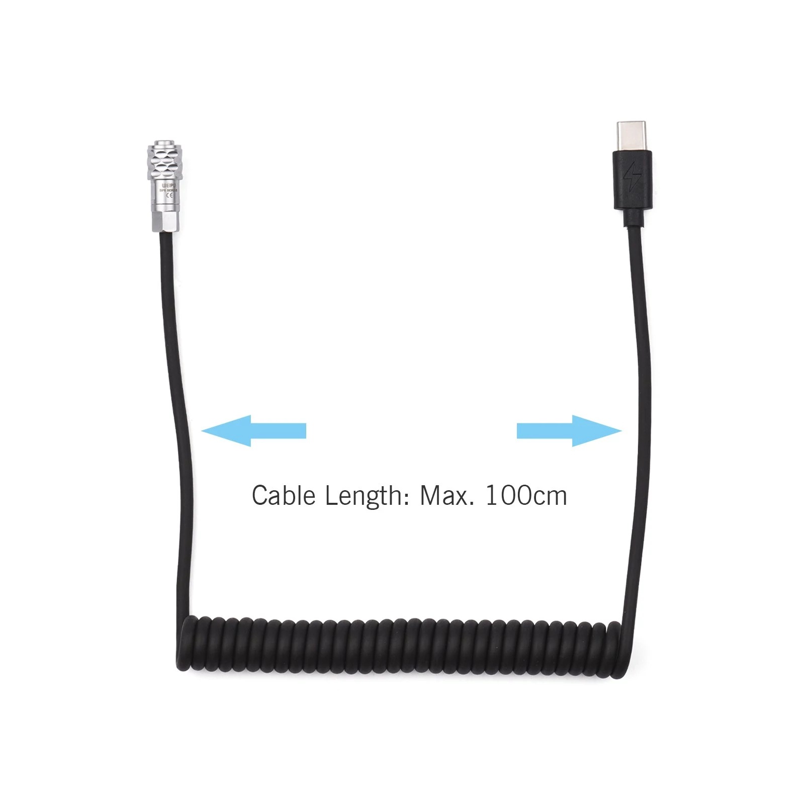 New PD 12V 3A USB Type C To 2  - Coiled Usb Cable のレビューと価格