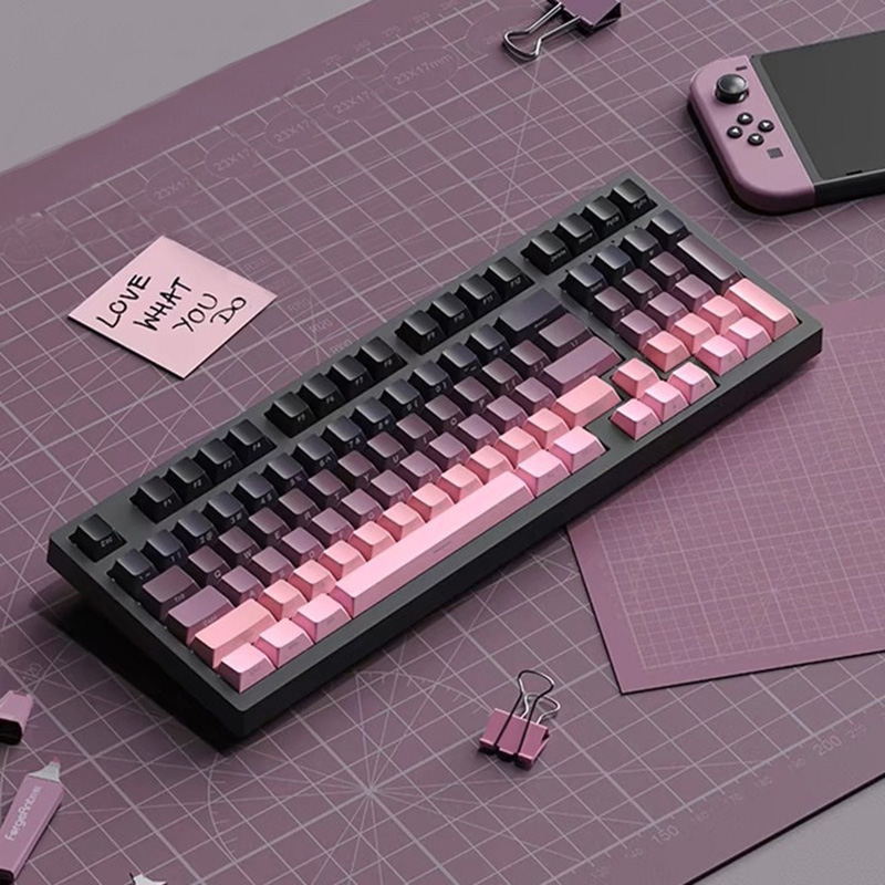 Gradient Keycaps Side Printed  - Gaming Keyboard Typewriter のレビューと価格