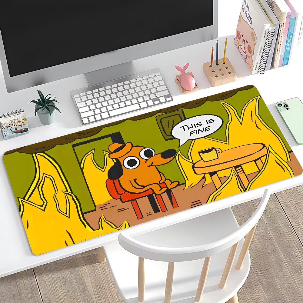 This Is Fine Dog Dachshund Mou - Gaming Keyboard And Mouse のレビューと価格