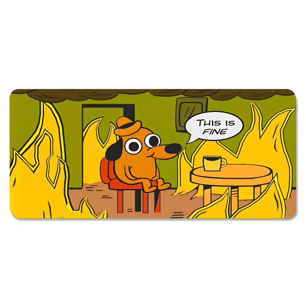 This Is Fine Dog Dachshund Mou - Gaming Keyboard And Mouse のレビューと価格