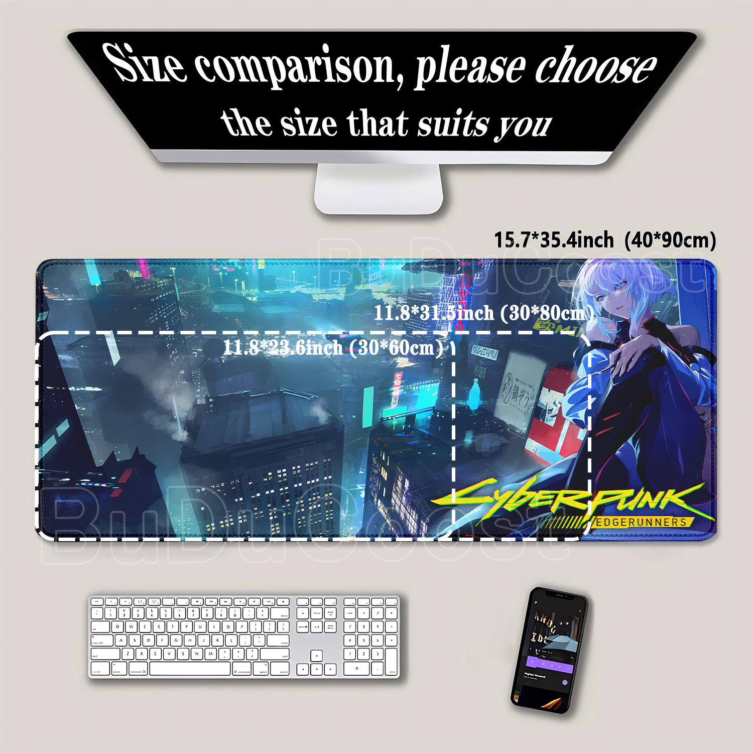 C-Cyberpunk Anime PC XXL Lucy‌ - Gaming Keyboard Typewriter のレビューと価格