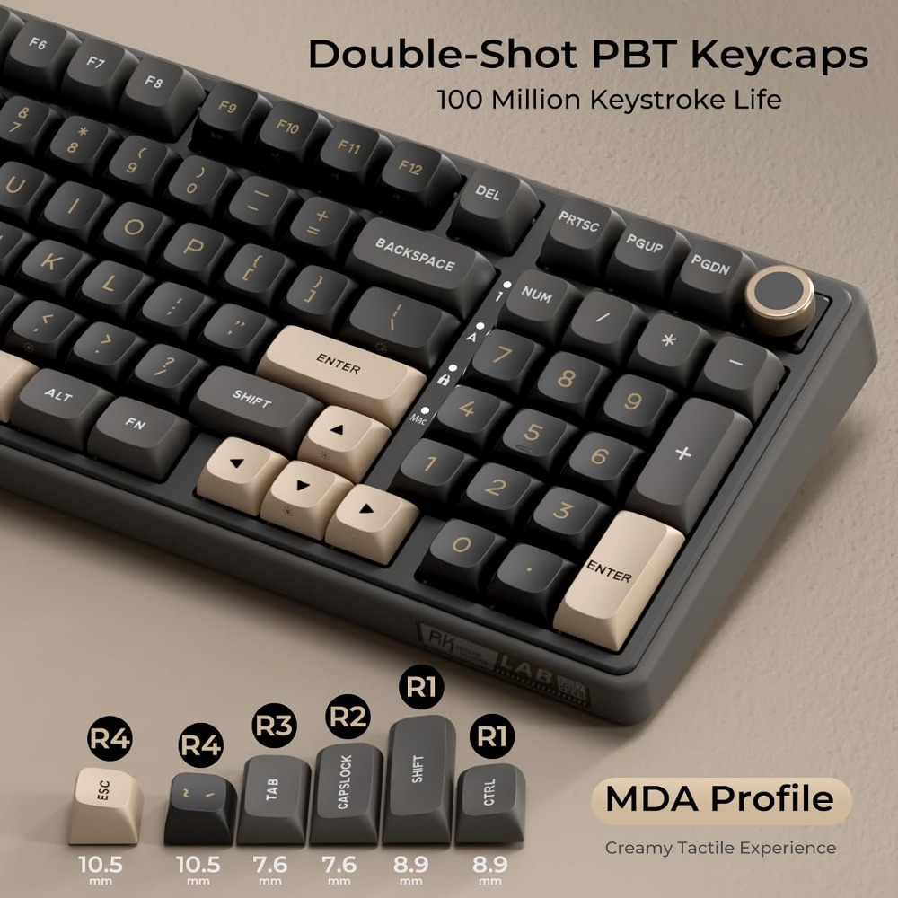 96% Creamy Gaming Keyboard RGB - Gaming Keyboard No Number Pad のレビューと価格