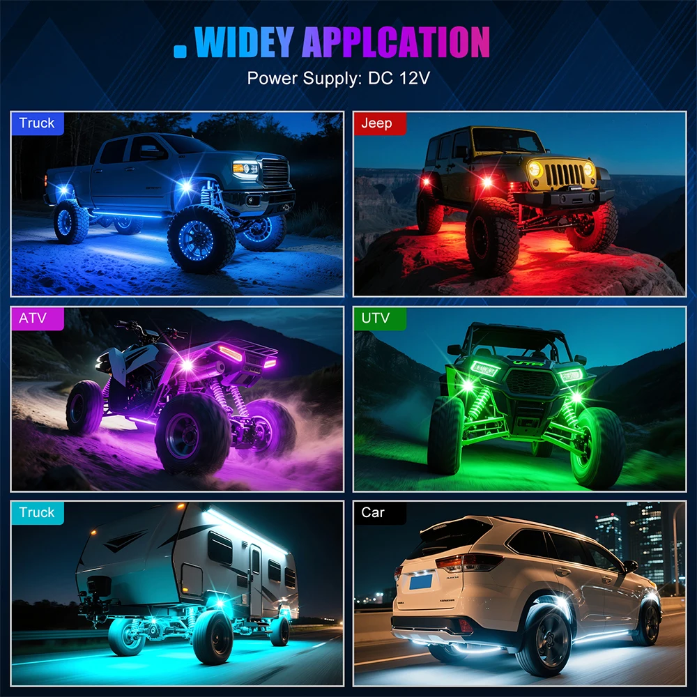 Symphony LED Car Underglow Lig - Rgb Underglow Strip のレビューと価格