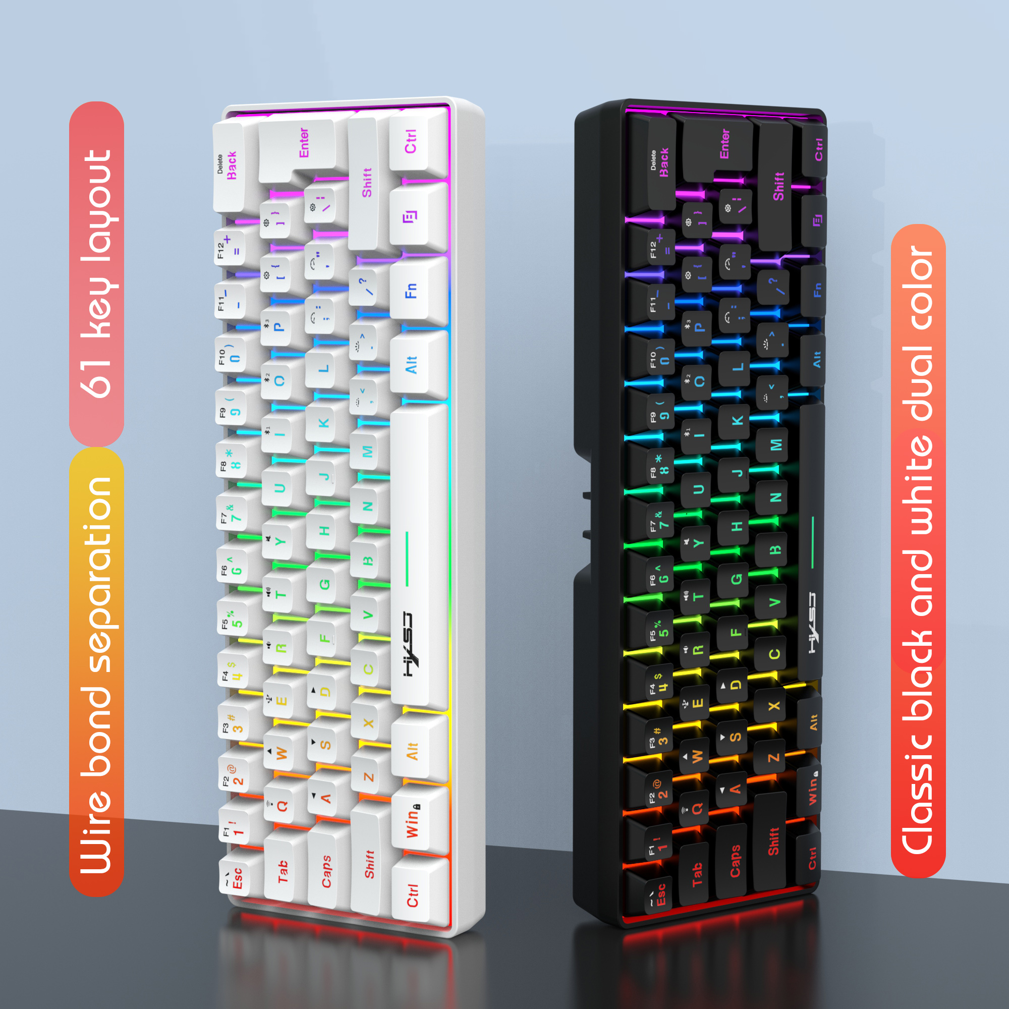 HXSJ L500 Tri mode wired wirel - Gaming Keyboard Bundle のレビューと価格