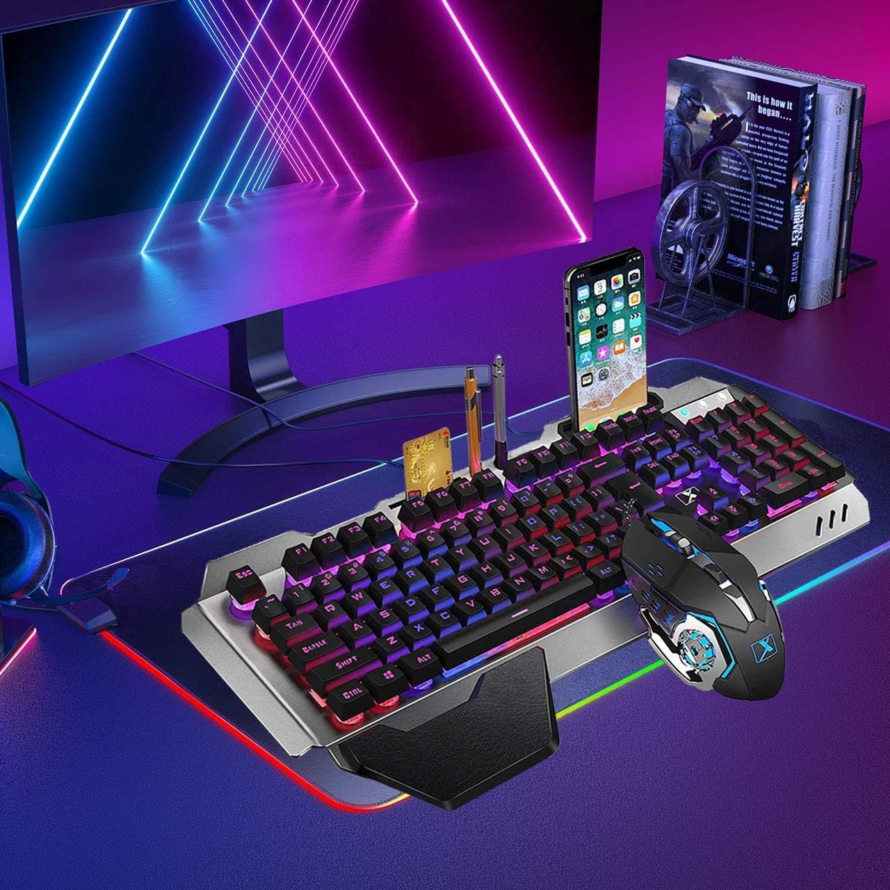 RGB Gaming Keyboard Mouse Comb - Gaming Keyboard No Number Pad のレビューと価格