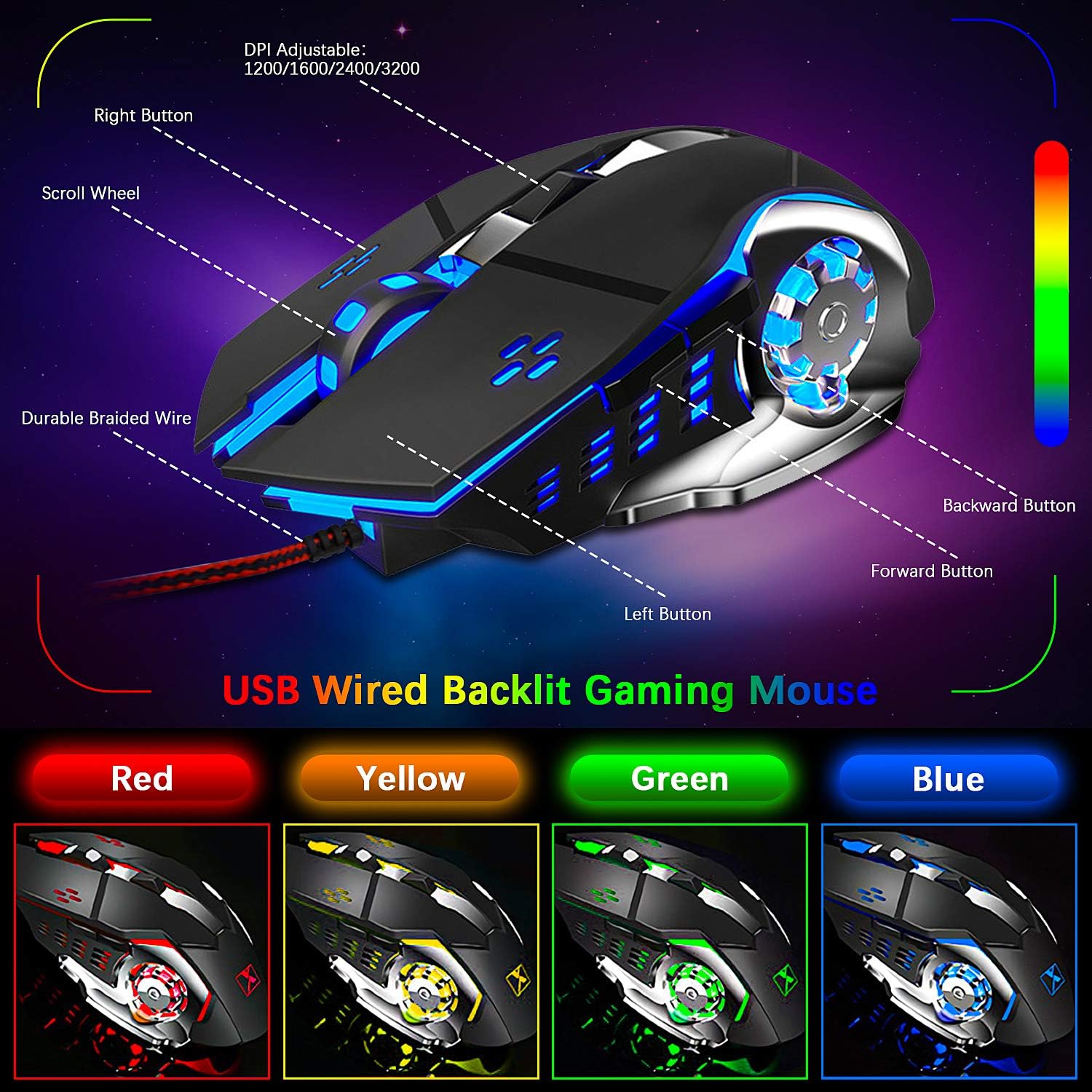 RGB Gaming Keyboard Mouse Comb - Gaming Keyboard No Number Pad のレビューと価格