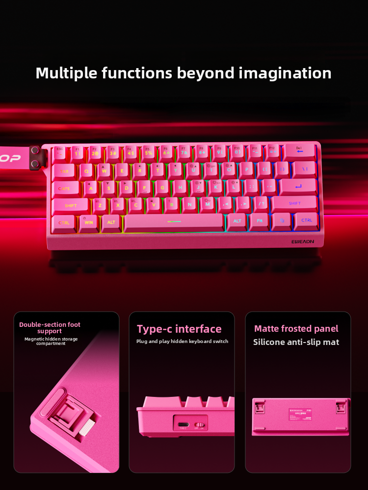 EWEADN F61 Wired Mechanical Ga - Gaming Keyboard Bundle のレビューと価格