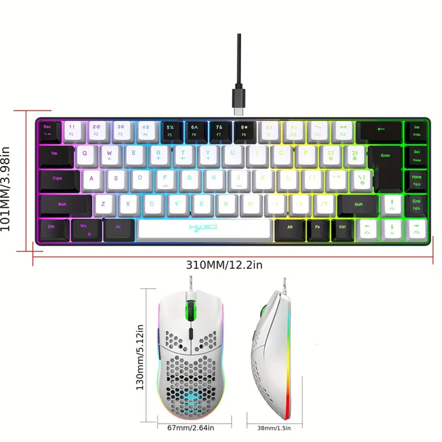 Ergonomic 68-Key Mini Wired Ke - Gaming Keyboard And Mouse For Xbox のレビューと価格