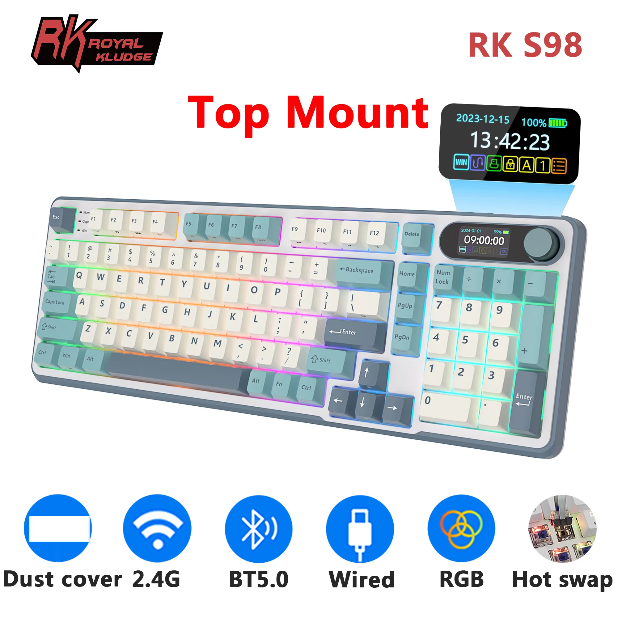 RK ROYAL KLUDGE S98 Mechanical - Gaming Keyboard Mobile のレビューと価格