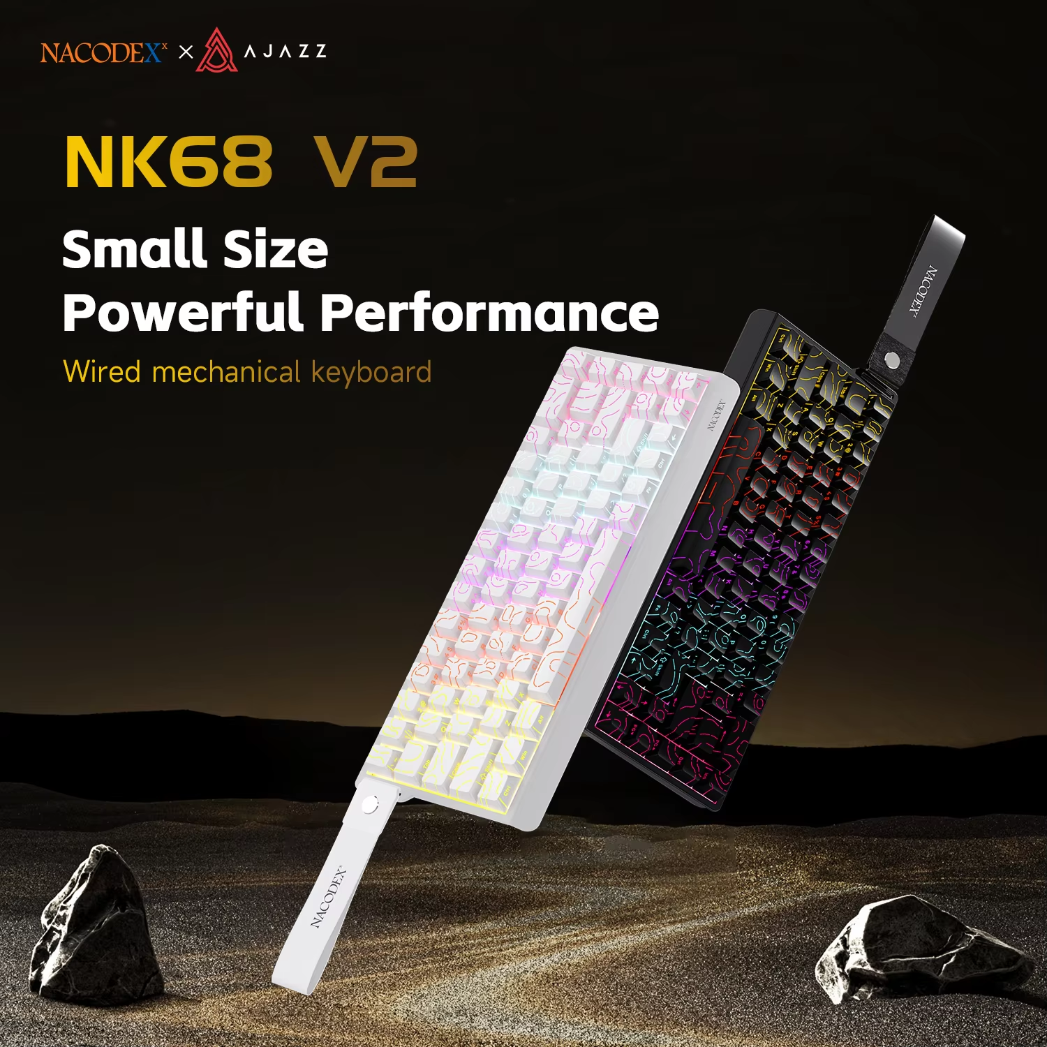 AJAZZ NK68V2 Single-Mode Wired - Keyboard Gaming Blue Switch のレビューと価格