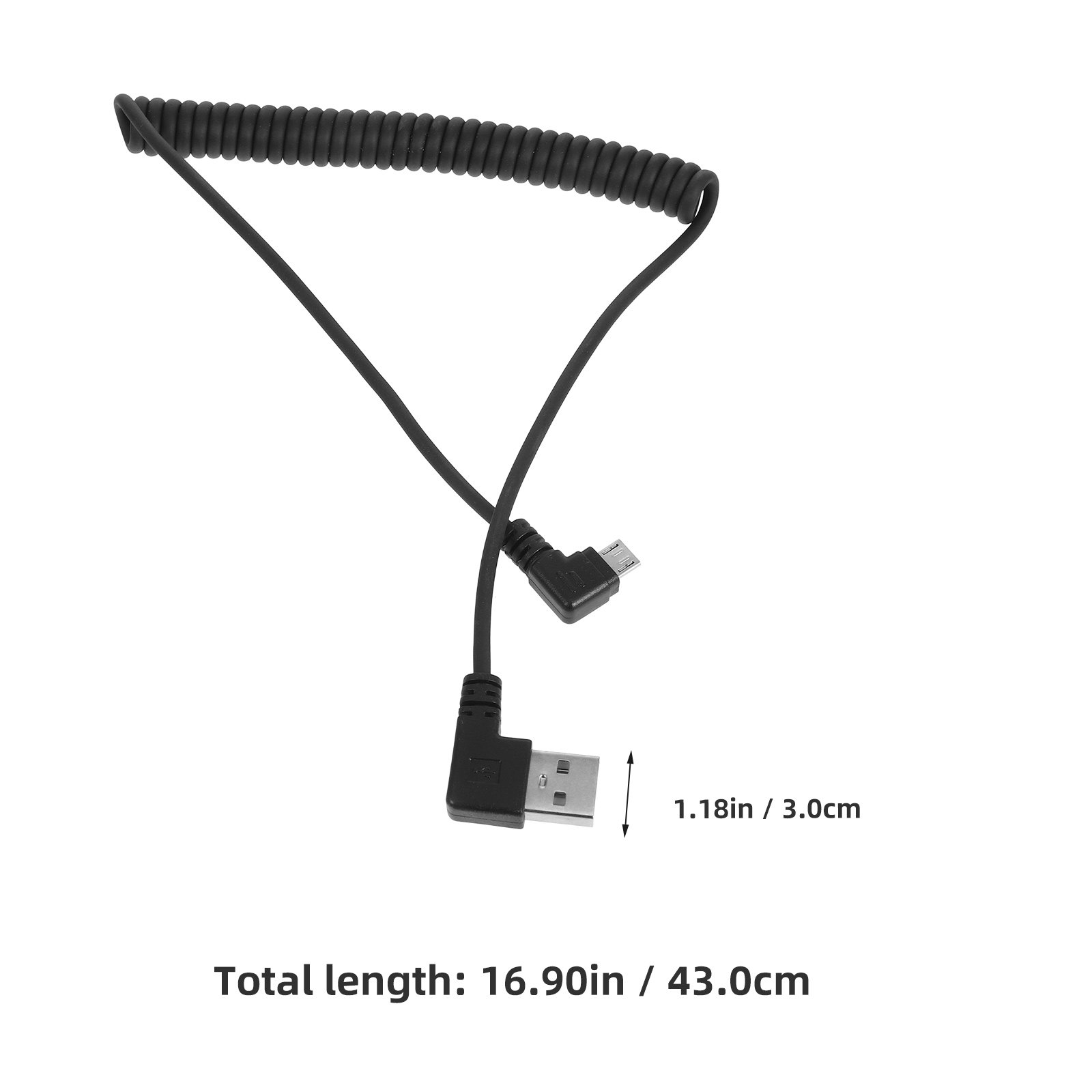 Retractable Spring USB Cable M - Coiled Usb Cable のレビューと価格