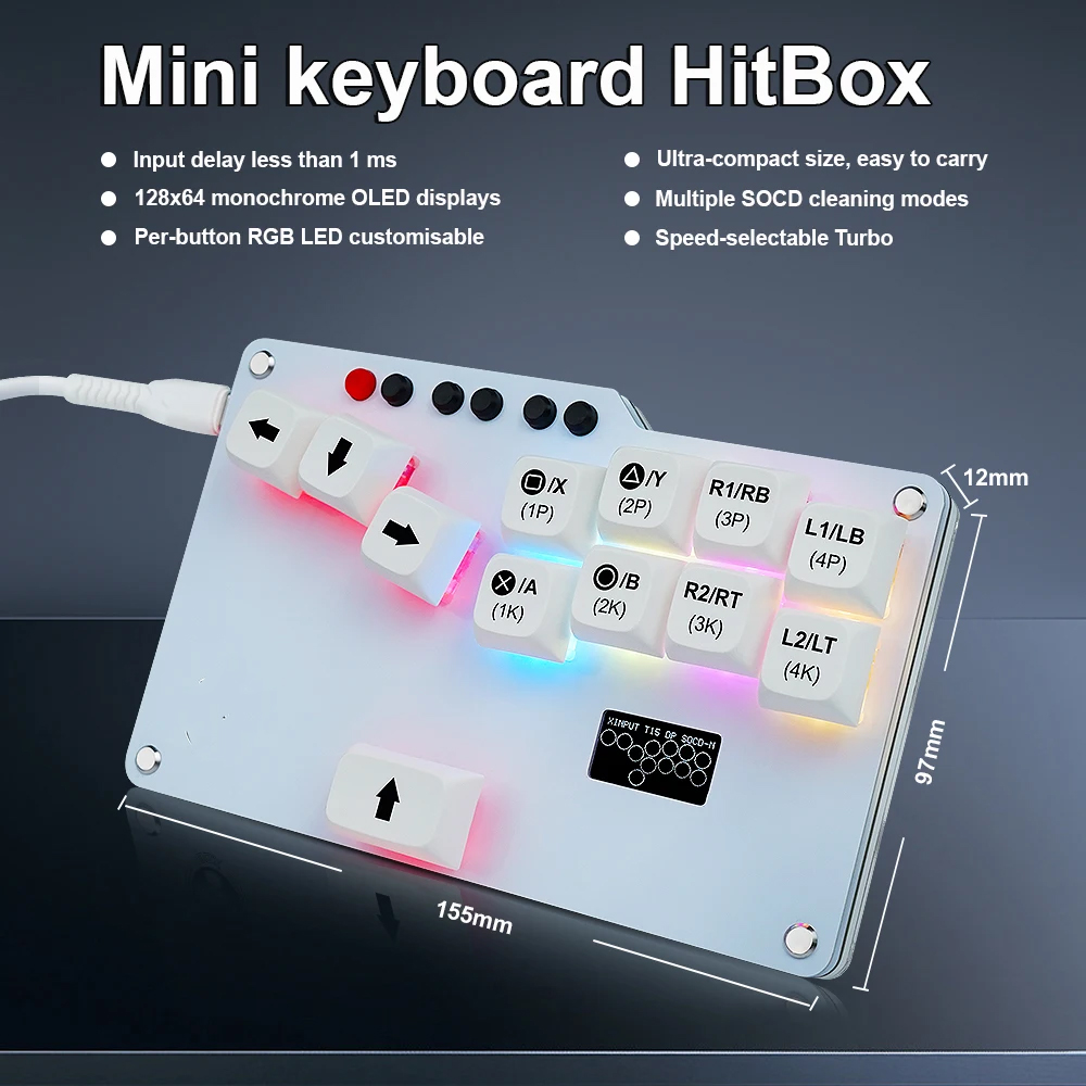 Hitbox Mini GP2040 CE Fightsti - Gaming Keyboard Mini のレビューと価格
