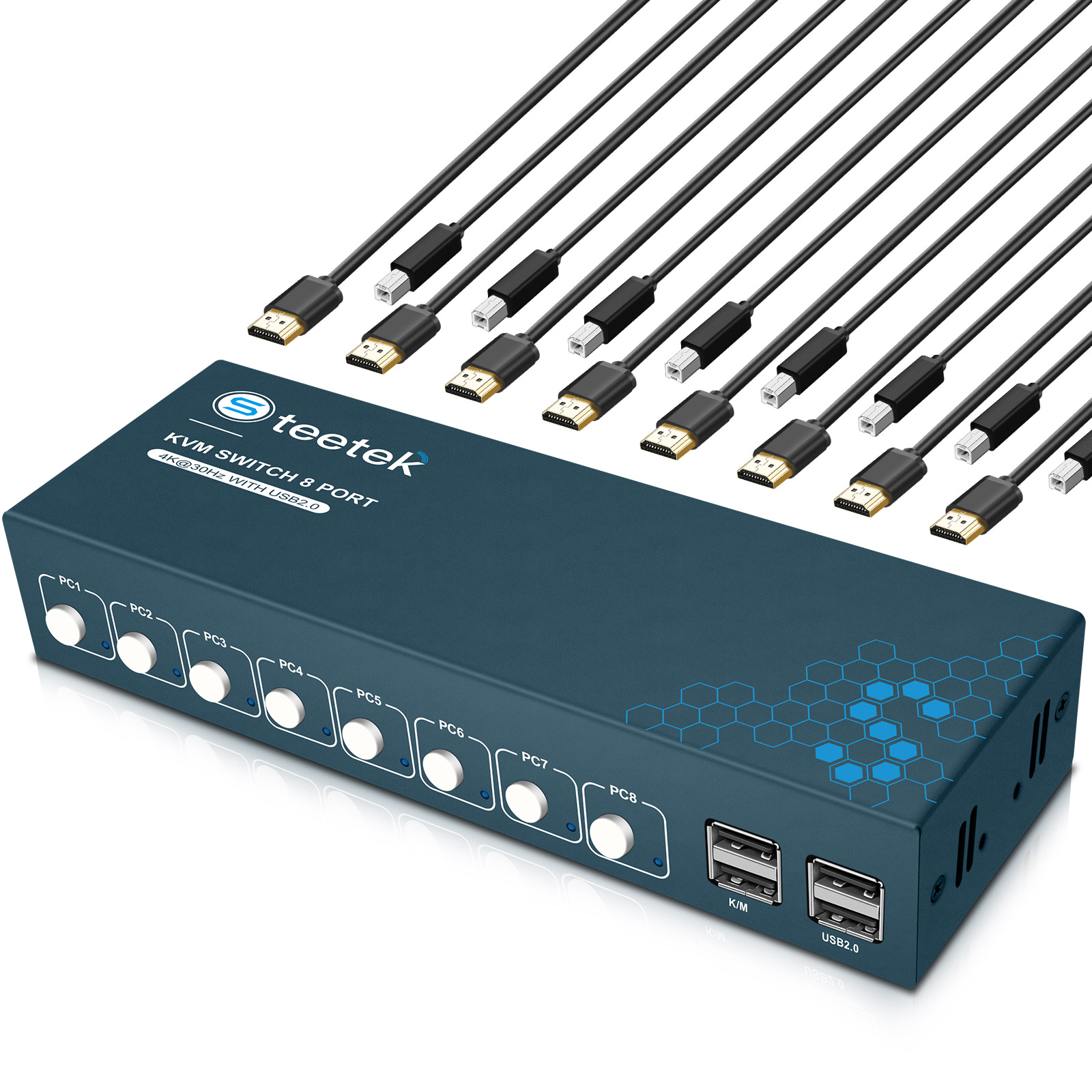 KVM Switch 8 Port HDMI KVM Swi - Gaming Keyboard And Mouse For Xbox のレビューと価格