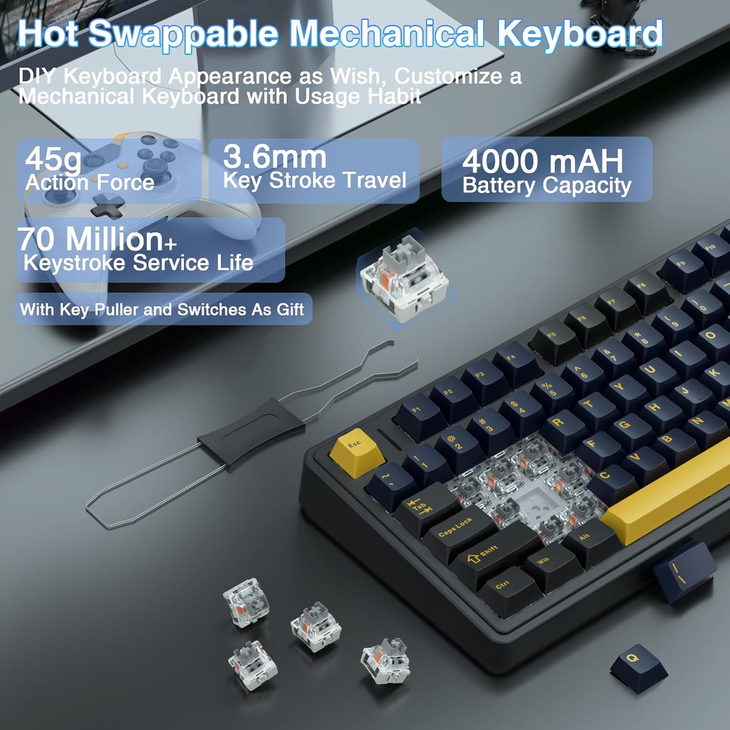 Aula F75 Mechanical Keyboard,  - Gaming Keyboard No Number Pad のレビューと価格