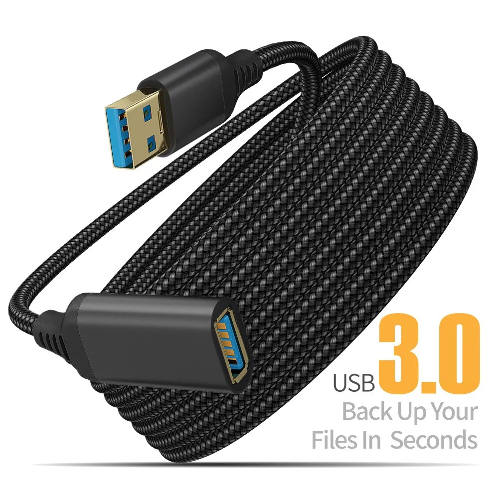 USB 3.0 Nylon Braided Extensio - Coiled Usb Cable のレビューと価格