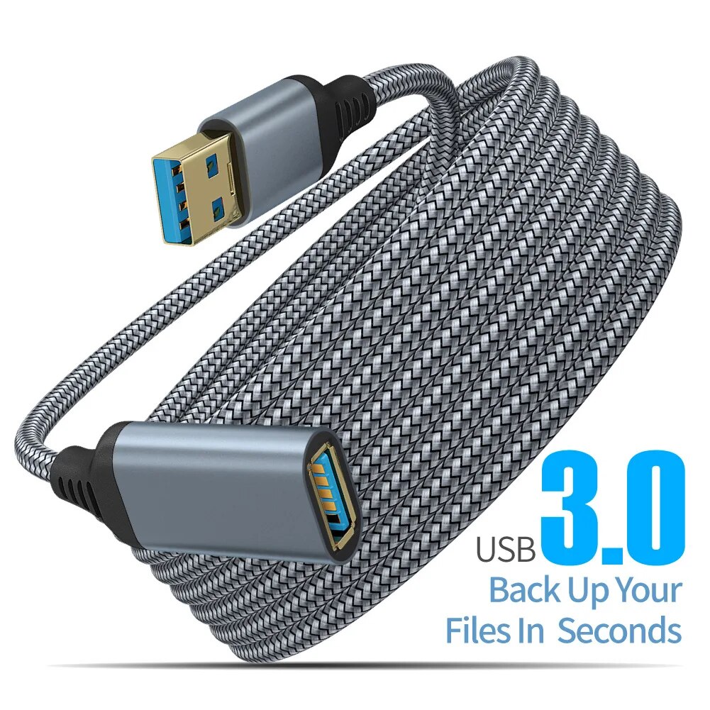 USB 3.0 Nylon Braided Extensio - Coiled Usb Cable のレビューと価格