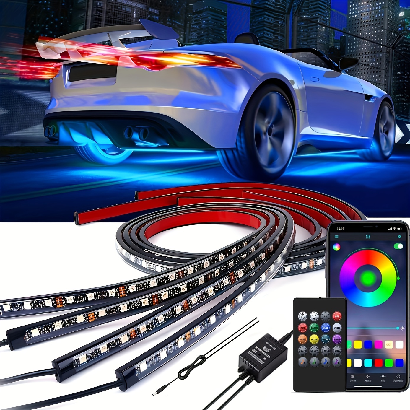 Neon LED Car Bottom Underglow  - Rgb Underglow Strip のレビューと価格