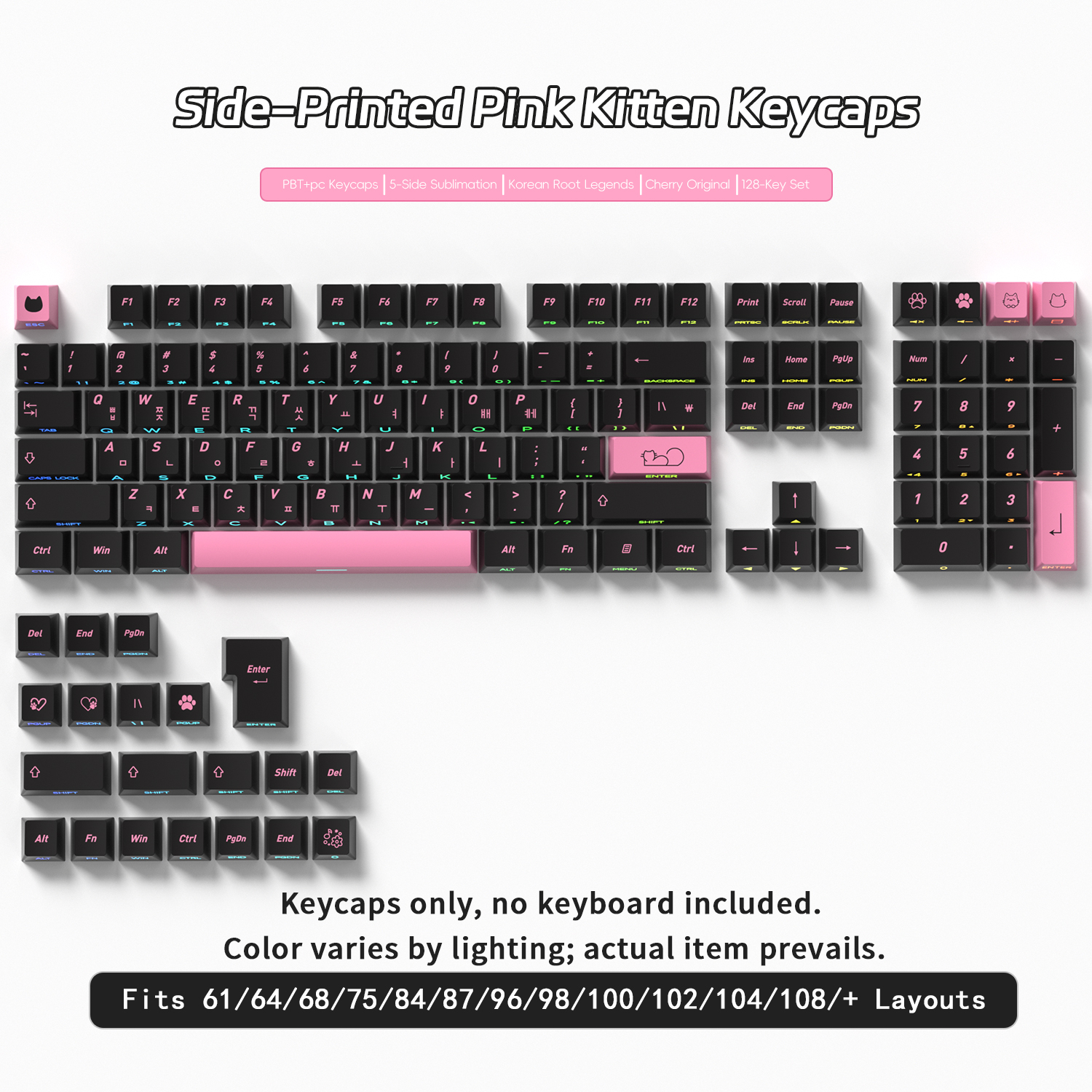 Cute Cat Side Printed Korean K - Gaming Keyboard Typewriter のレビューと価格