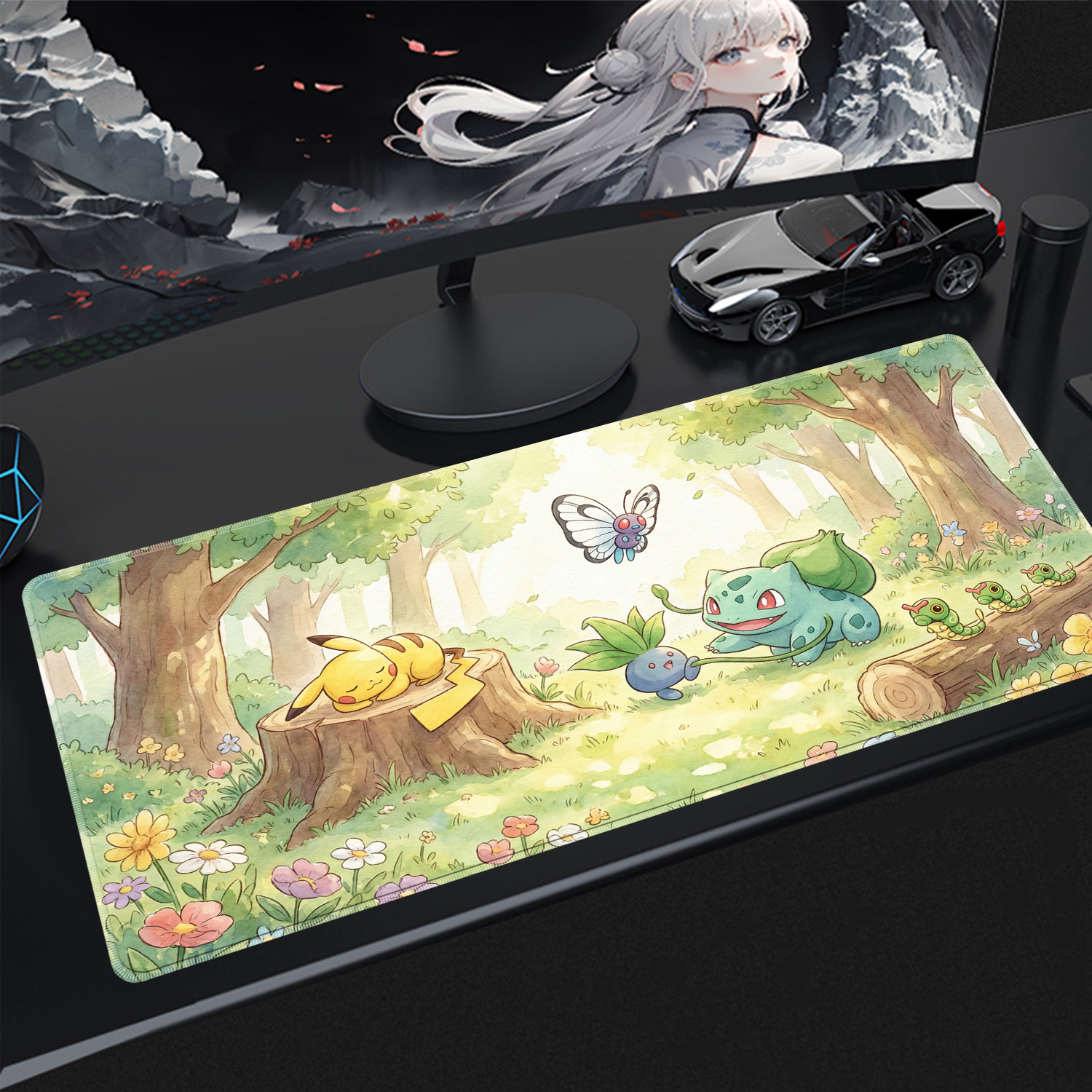 Kawaii Mouse Pad Gaming PC Acc - Gaming Keyboard Easy To Clean のレビューと価格