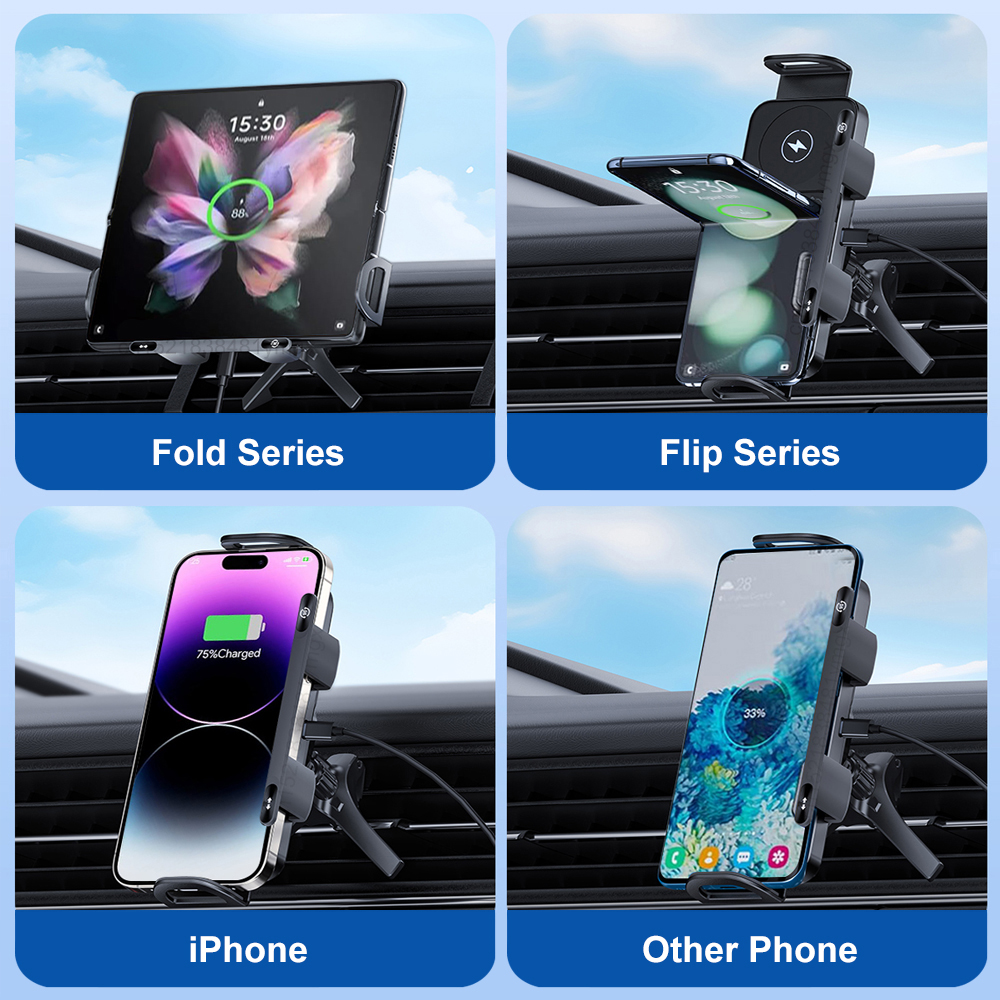 Car Wireless Charger Dual Coil - Coiled Usb Cable のレビューと価格
