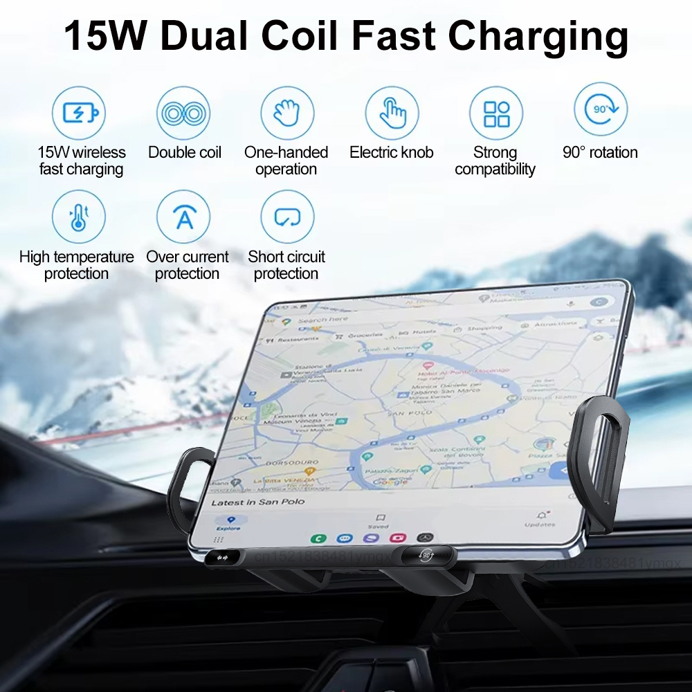 Car Wireless Charger Dual Coil - Coiled Usb Cable のレビューと価格