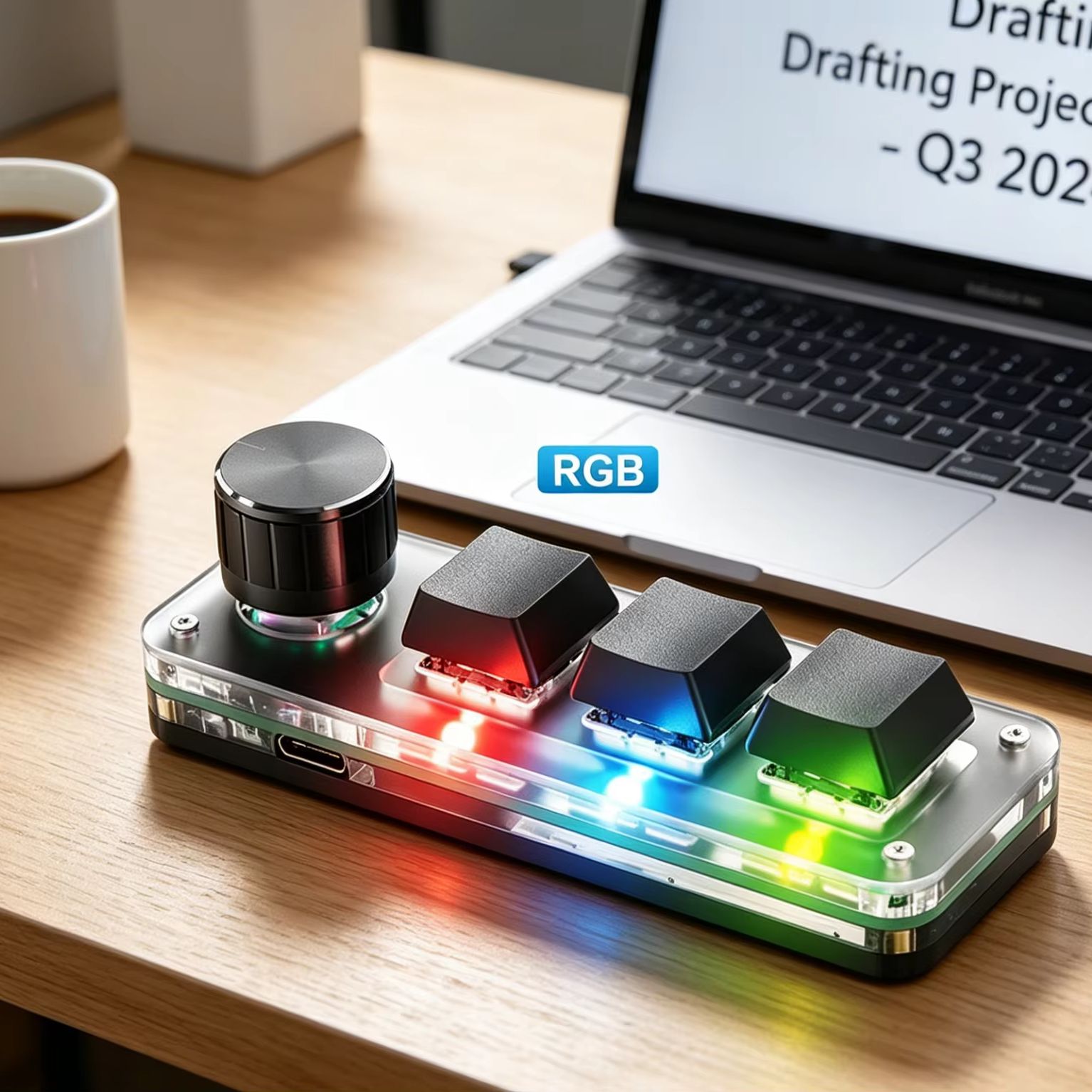 Programmable 3 Keys With Knob  - Gaming Keyboard No Number Pad のレビューと価格