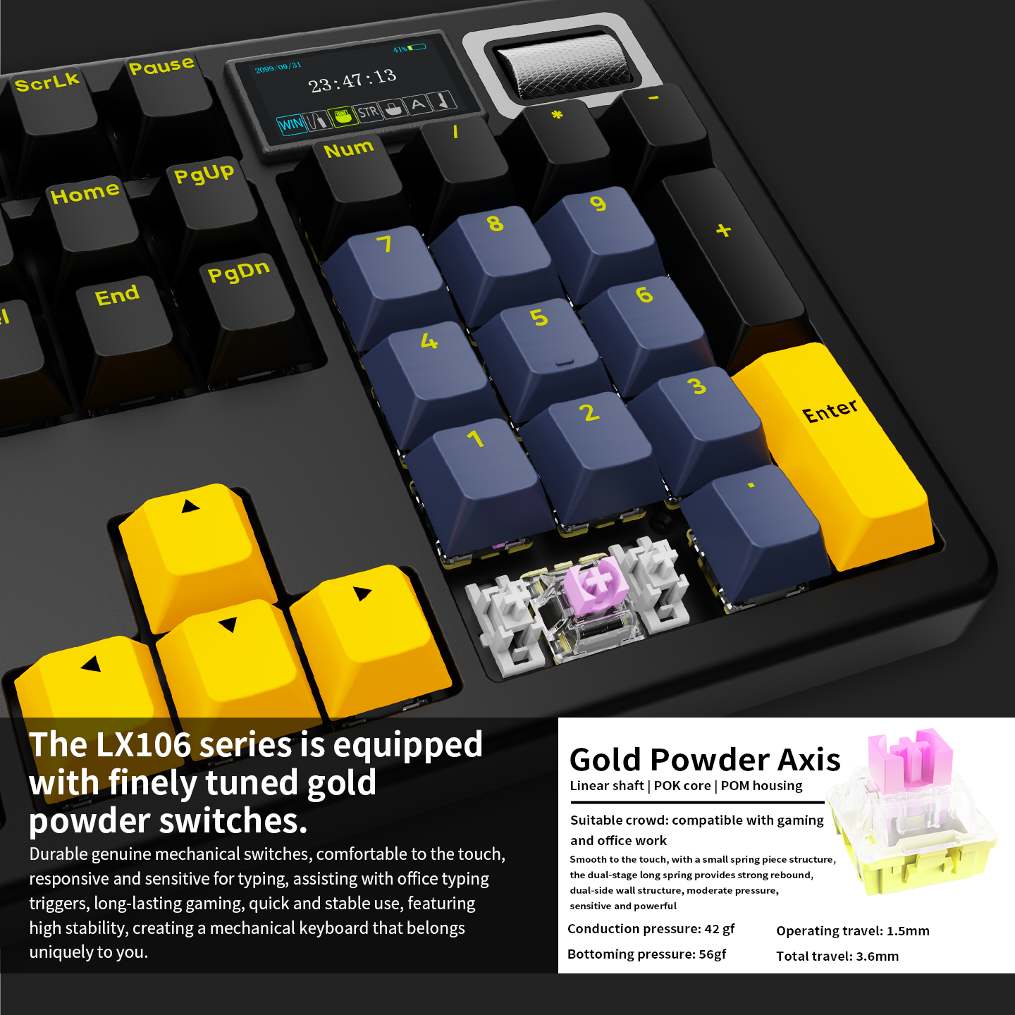 LDON LX106 Wireless Mechanical - Keyboard Gaming Blue Switch のレビューと価格
