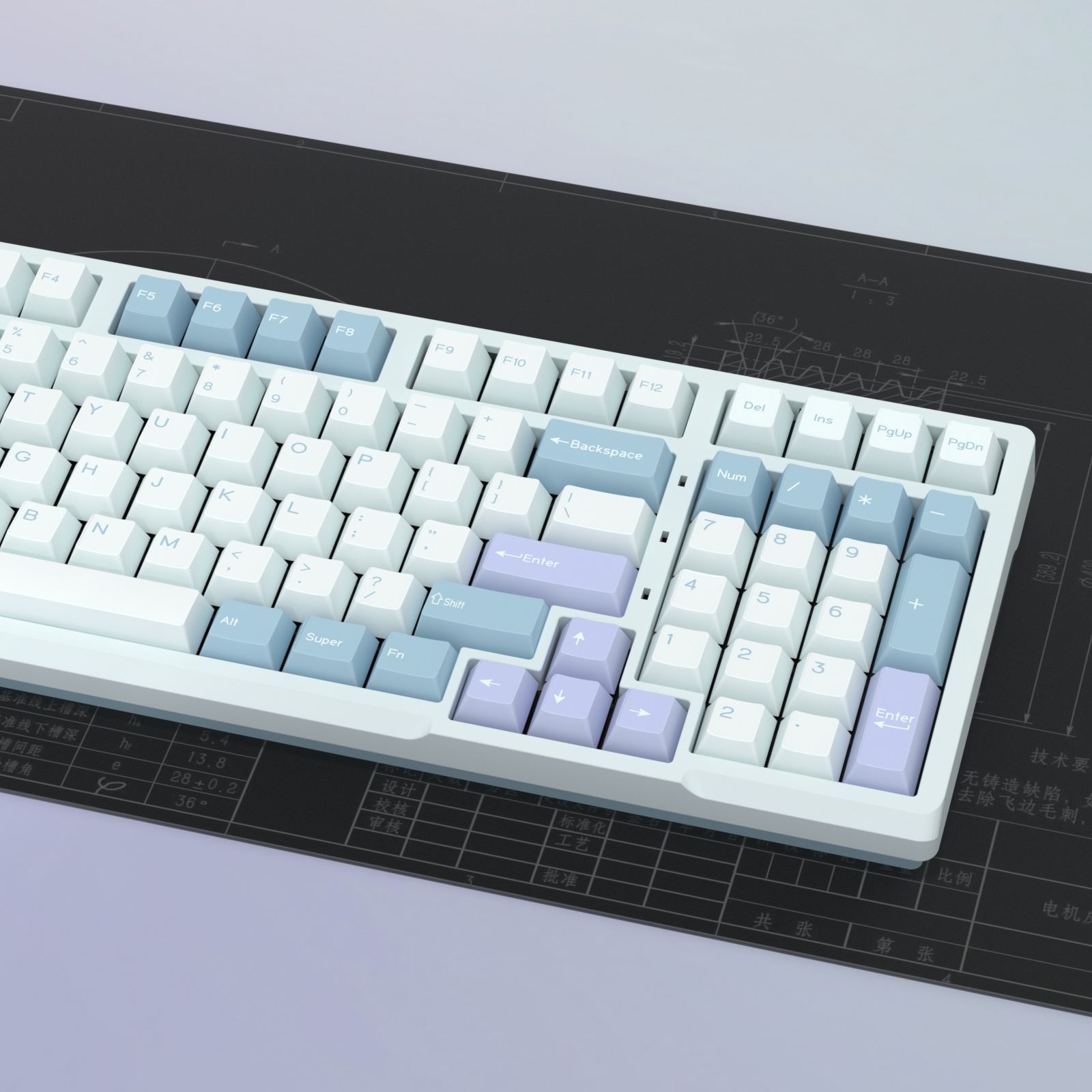 KBDiy GMK Illusion Keycap Cher - Gaming Keyboard No Number Pad のレビューと価格