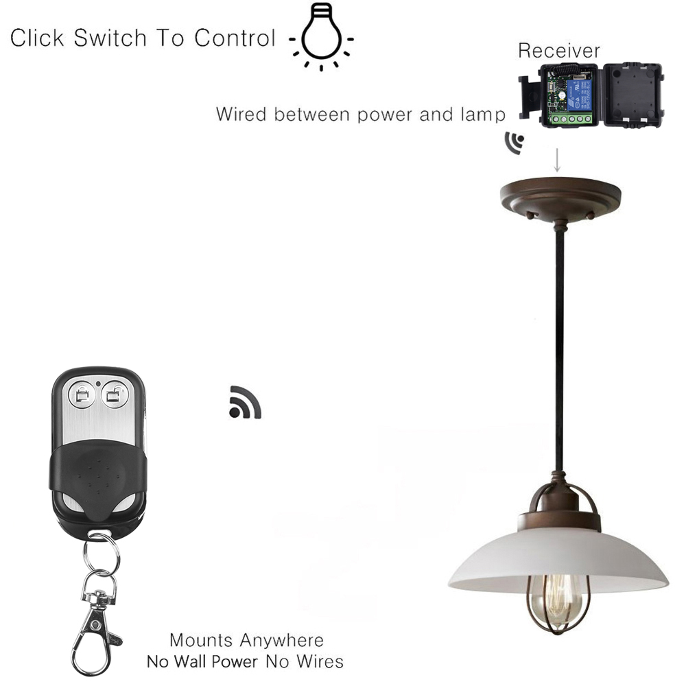433 MHz DC 12V 24V 1 Channel W - Switch Opener Tool のレビューと価格