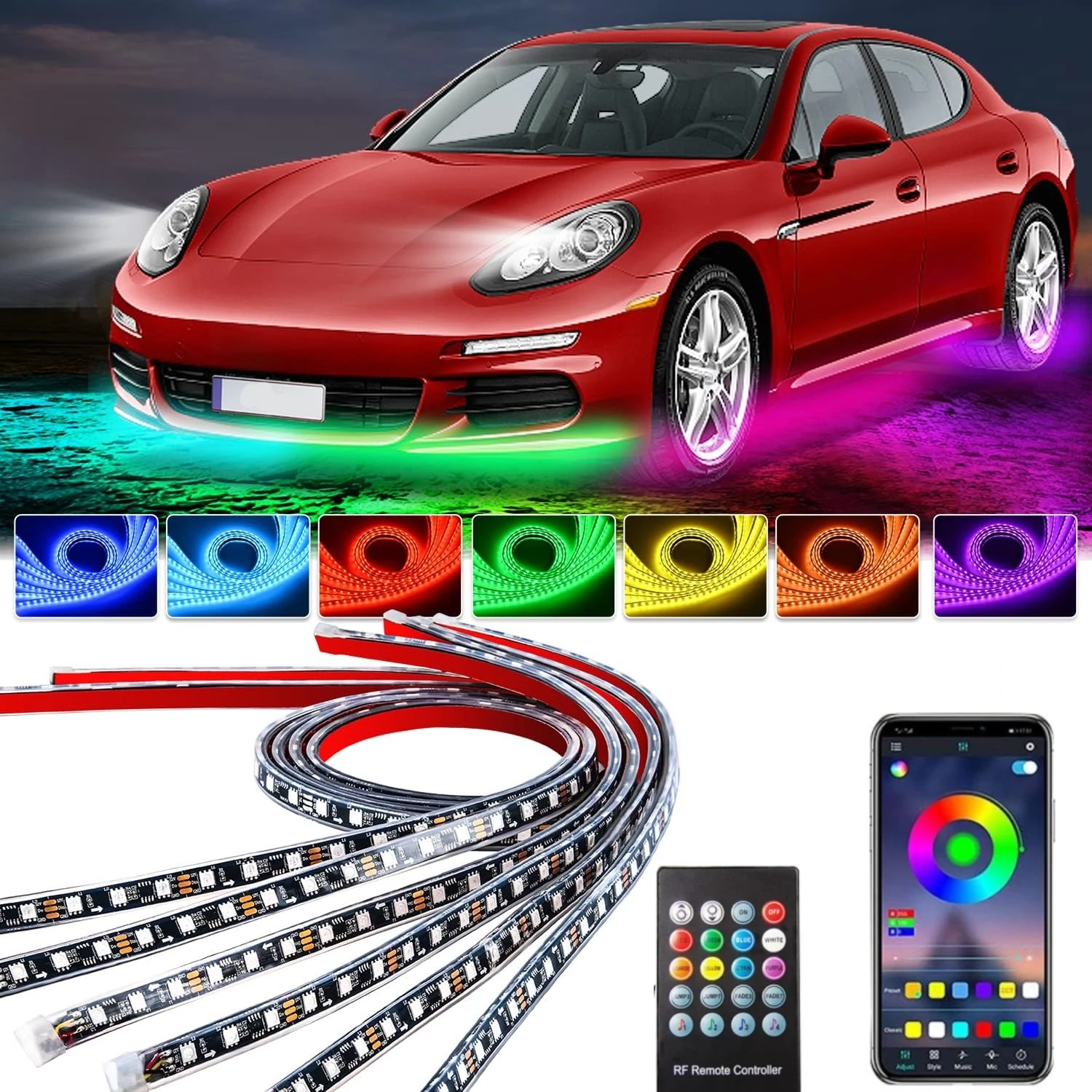 Car Underglow Neon Light Flexi - Rgb Underglow Strip のレビューと価格