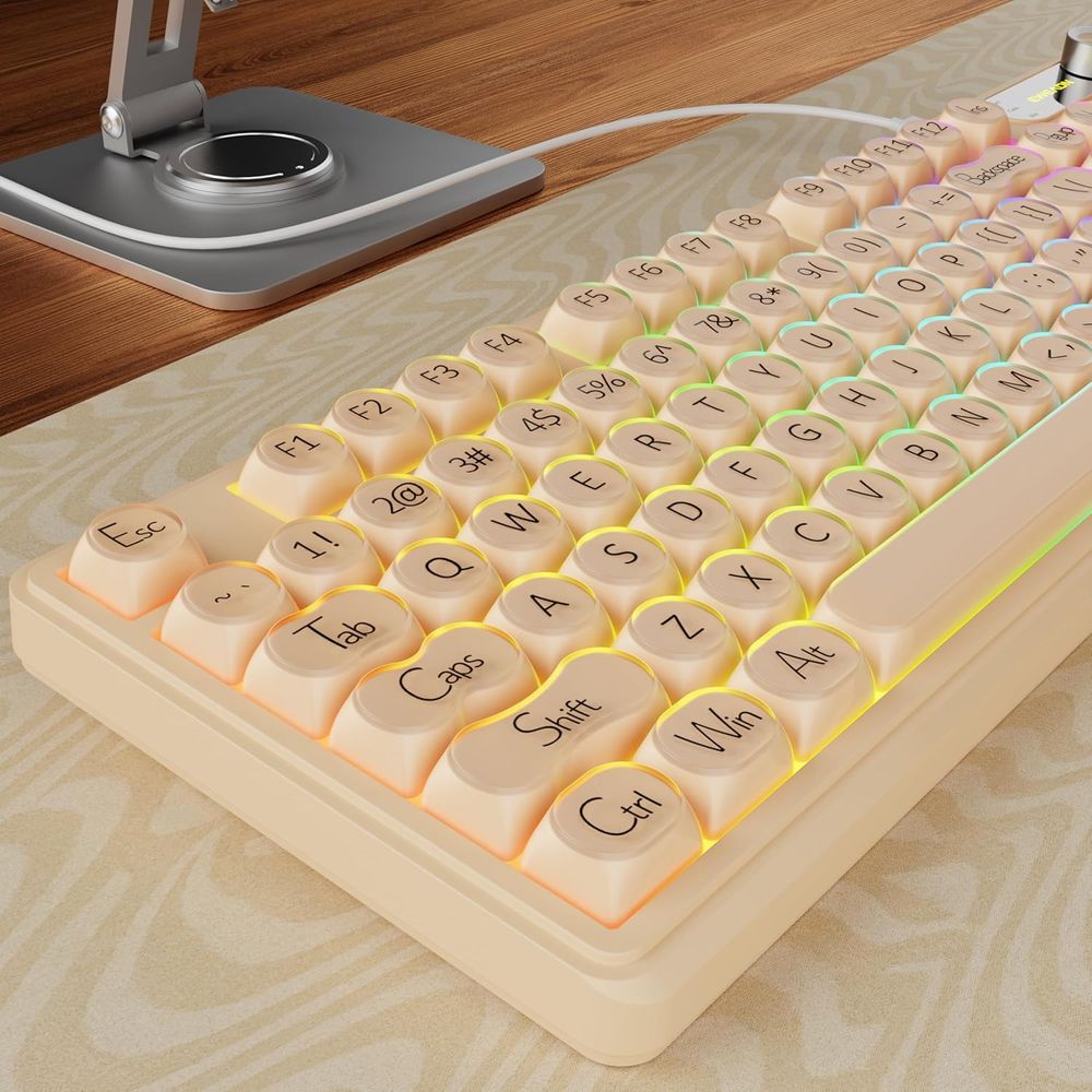98-Key Creamy Gaming Keyboard  - Gaming Keyboard No Number Pad のレビューと価格