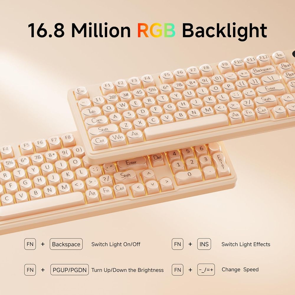 98-Key Creamy Gaming Keyboard  - Gaming Keyboard No Number Pad のレビューと価格