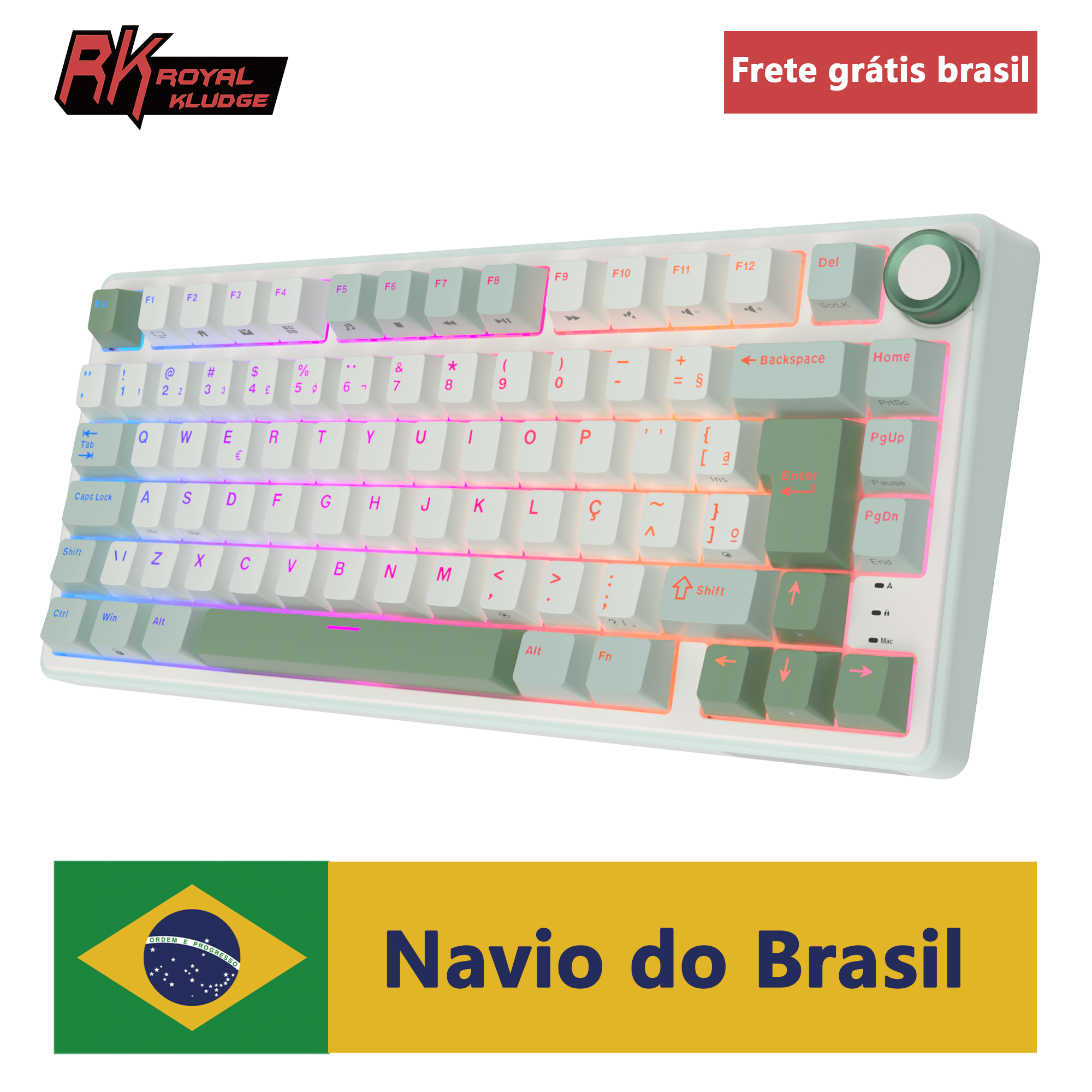 Royal Kludge RK R75 Brazilian  - Gaming Keyboard Mobile のレビューと価格
