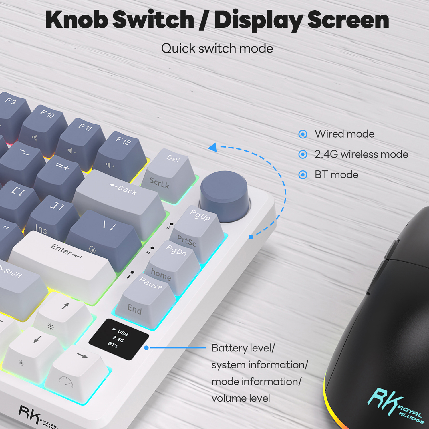 RK ROYAL KLUDGE M75 2.4G Wirel - Gaming Keyboard Mobile のレビューと価格