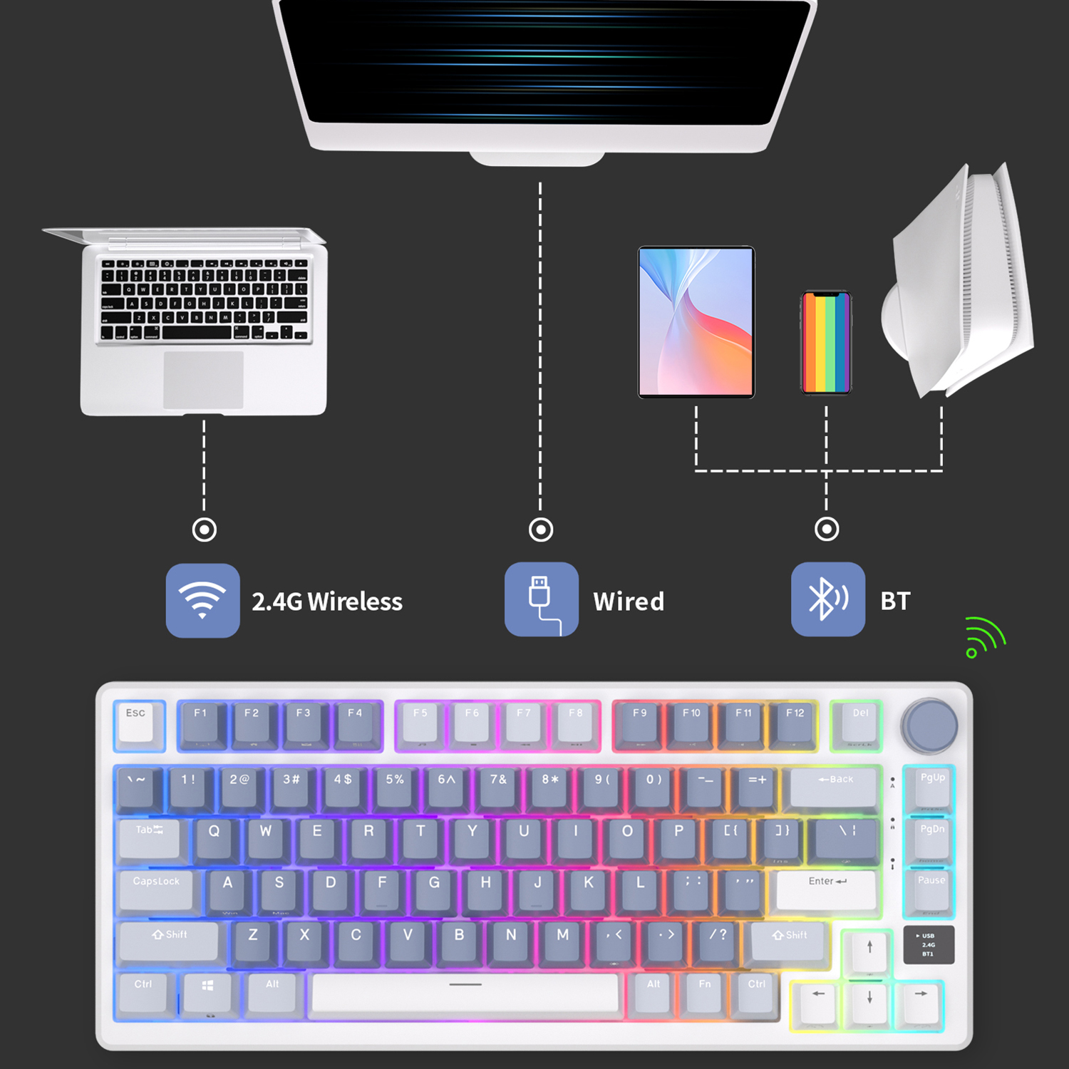 RK ROYAL KLUDGE M75 2.4G Wirel - Gaming Keyboard Mobile のレビューと価格